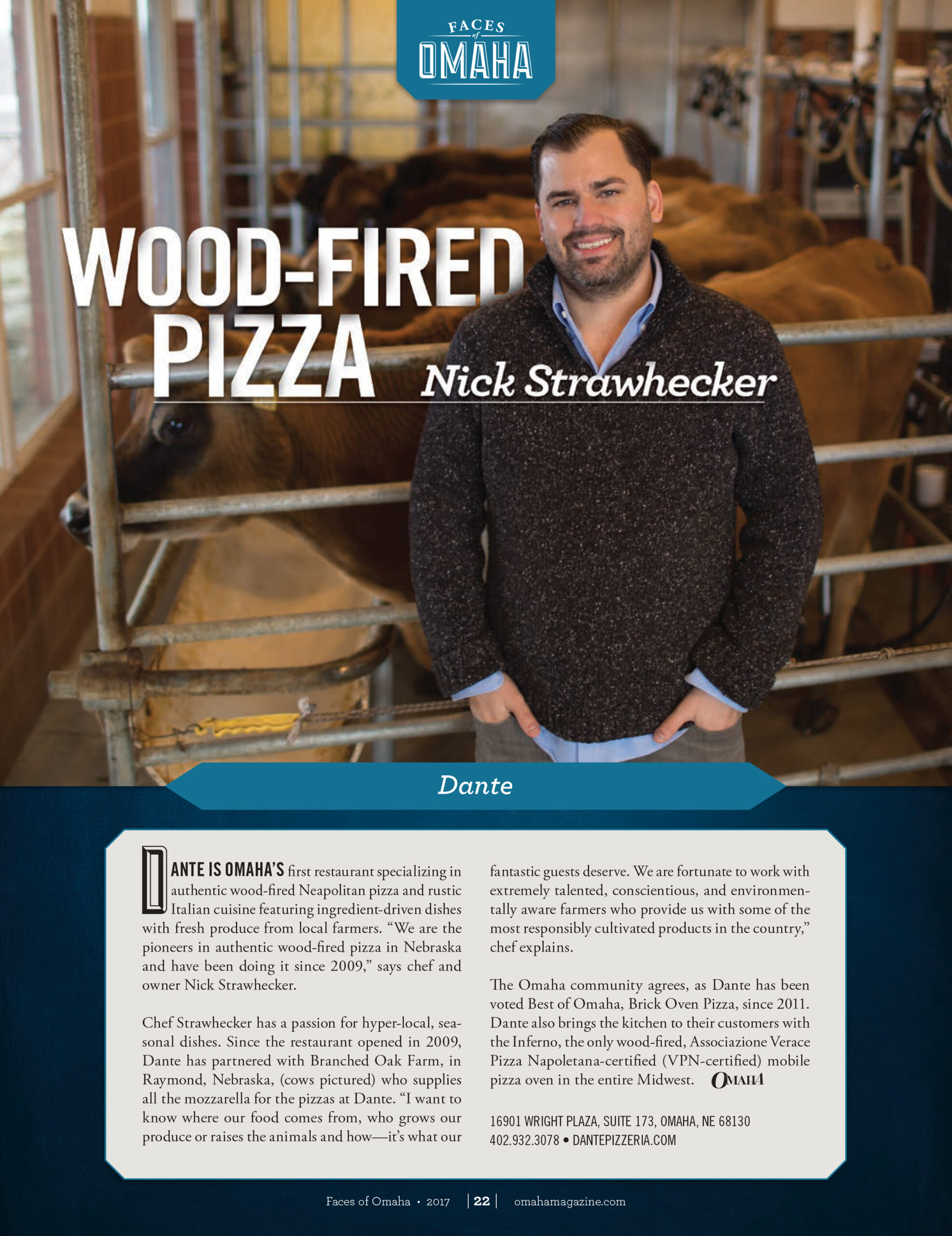 Chef Strawhecker featured in Faces of Omaha Magazine