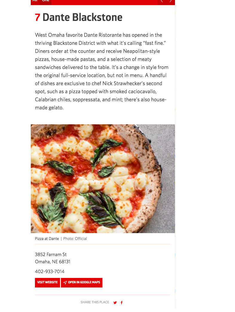 Dante Pizzeria Napoletana on Eater Heatmap